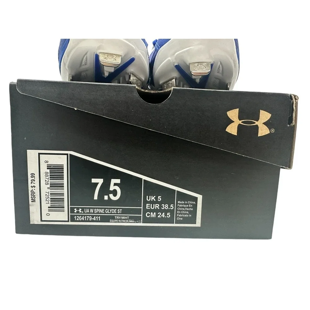 Under Armor Spine Glide St Cleats 7.5‎ Blue And White